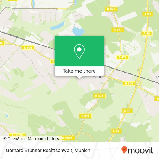 Карта Gerhard Brunner Rechtsanwalt