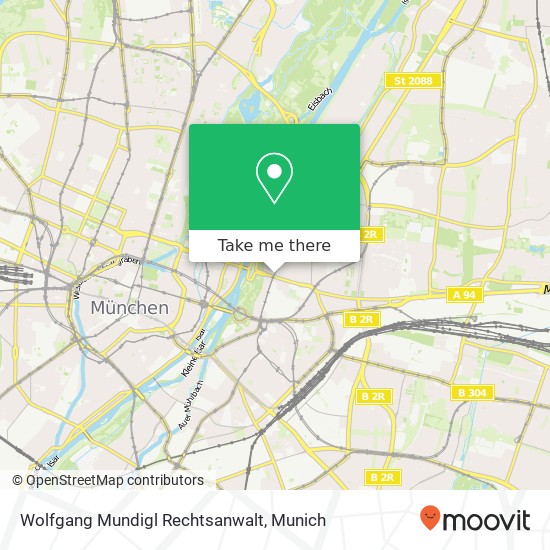 Карта Wolfgang Mundigl Rechtsanwalt