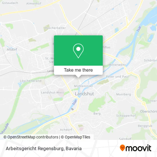 Карта Arbeitsgericht Regensburg