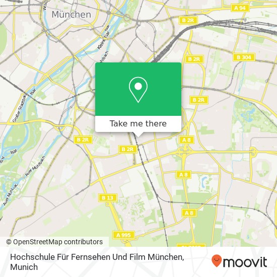 Карта Hochschule Für Fernsehen Und Film München