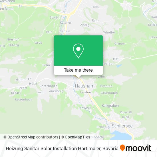 Heizung Sanitär Solar Installation Hartlmaier map