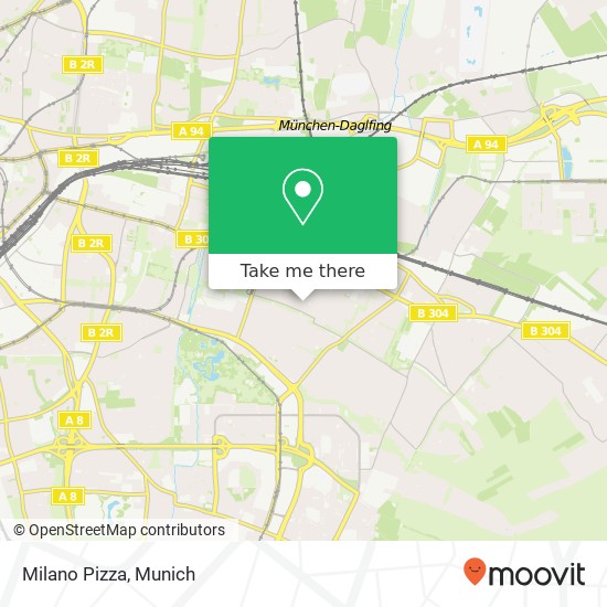 Milano Pizza map