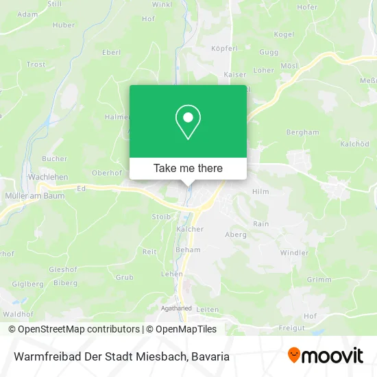 Карта Warmfreibad Der Stadt Miesbach
