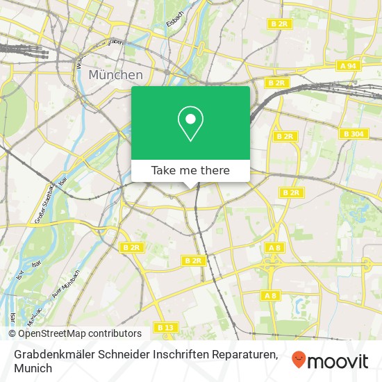 Grabdenkmäler Schneider Inschriften Reparaturen map