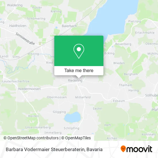 Карта Barbara Vodermaier Steuerberaterin