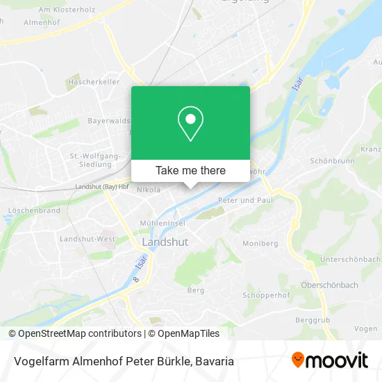 Карта Vogelfarm Almenhof Peter Bürkle