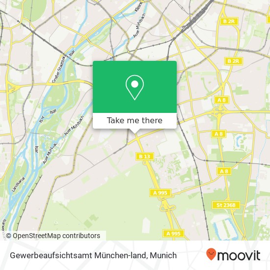 Gewerbeaufsichtsamt München-land map