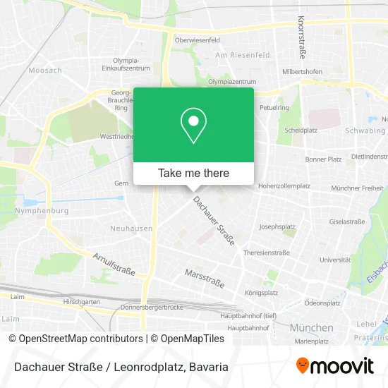 Карта Dachauer Straße / Leonrodplatz