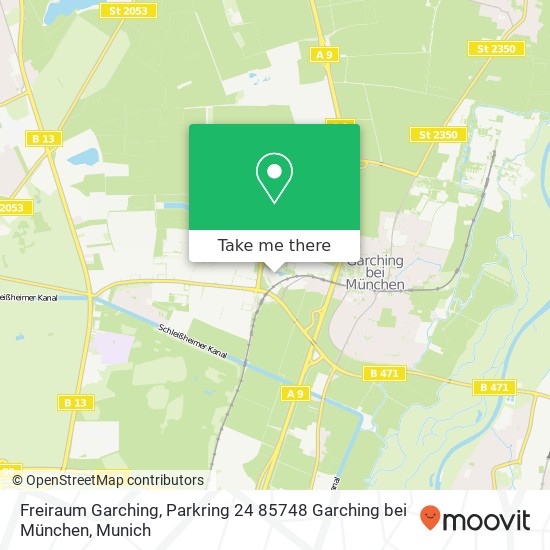 Карта Freiraum Garching, Parkring 24 85748 Garching bei München