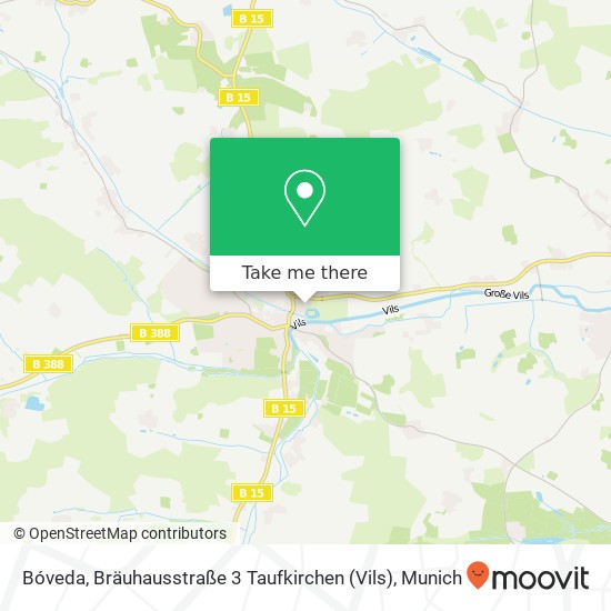 Карта Bóveda, Bräuhausstraße 3 Taufkirchen (Vils)