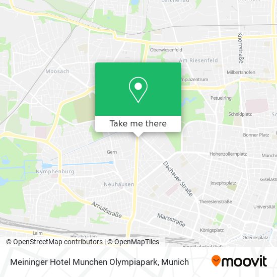 Meininger Hotel Munchen Olympiapark map