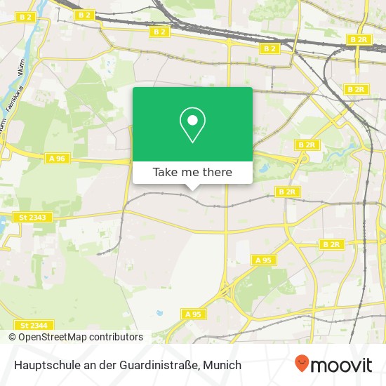 Hauptschule an der Guardinistraße map