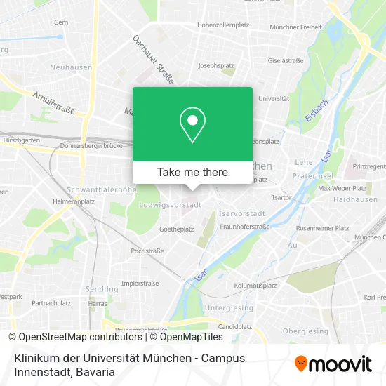 Карта Klinikum der Universität München - Campus Innenstadt