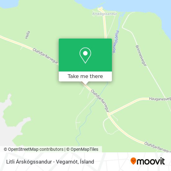 Litli Árskógssandur - Vegamót map