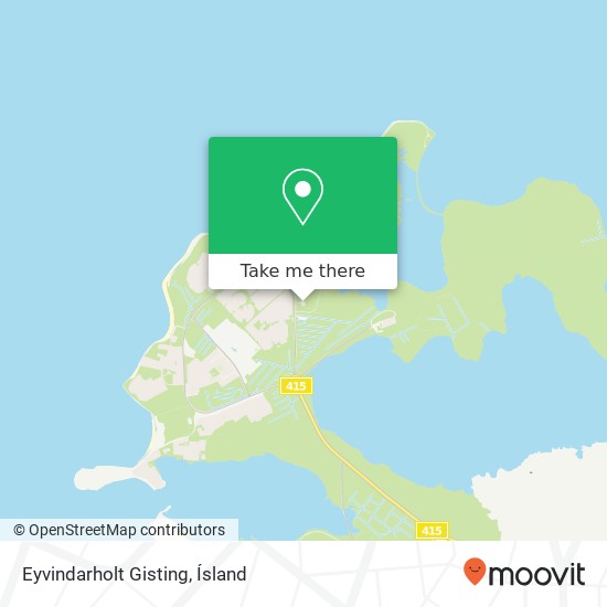 Mapa Eyvindarholt Gisting