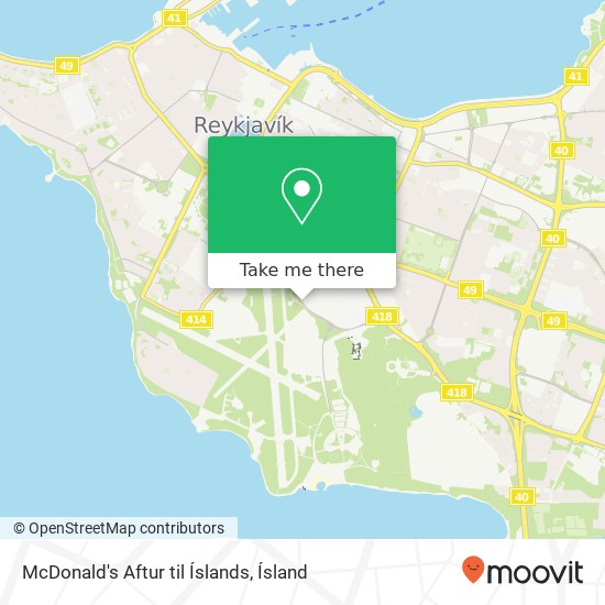 McDonald's Aftur til Íslands map