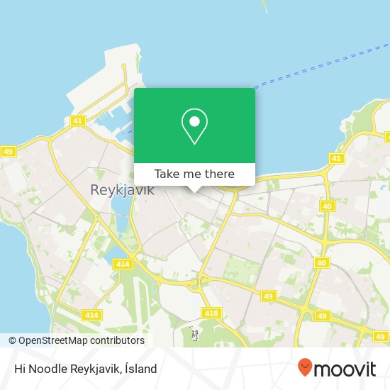 Hi Noodle Reykjavik map