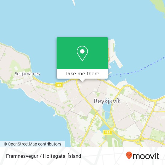 Mapa Framnesvegur / Holtsgata