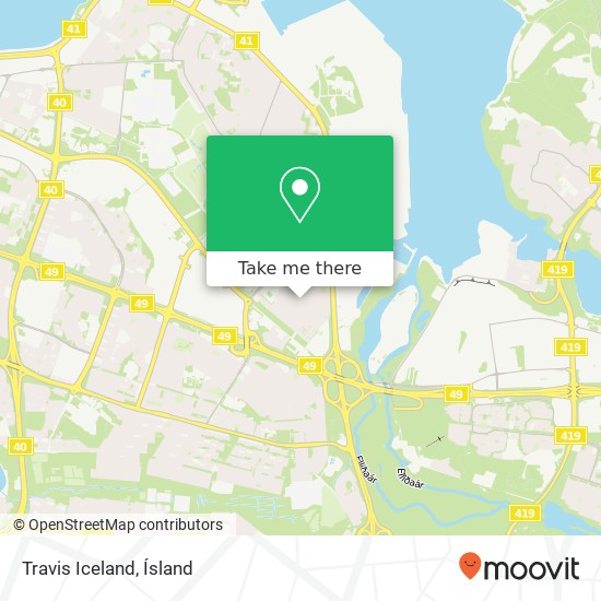Travis Iceland map