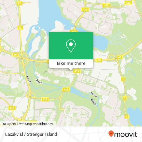 Laxakvísl / Strengur map