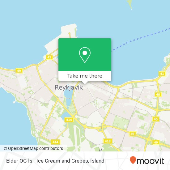 Eldur OG Ís - Ice Cream and Crepes map
