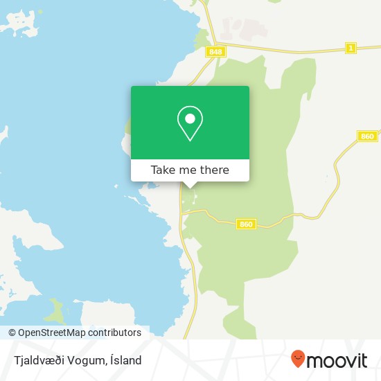 Tjaldvæði Vogum map