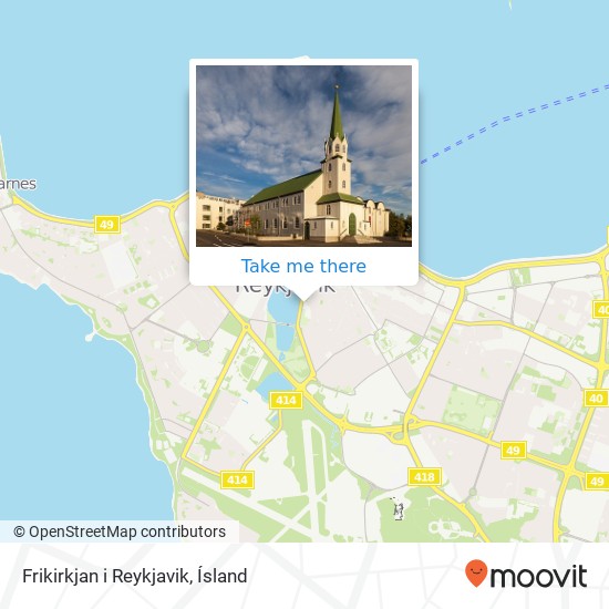 Frikirkjan i Reykjavik map