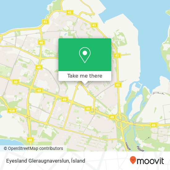 Eyesland Gleraugnaverslun map