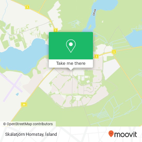 Mapa Skálatjörn Homstay