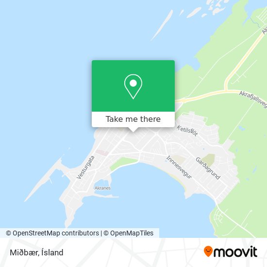Miðbær map