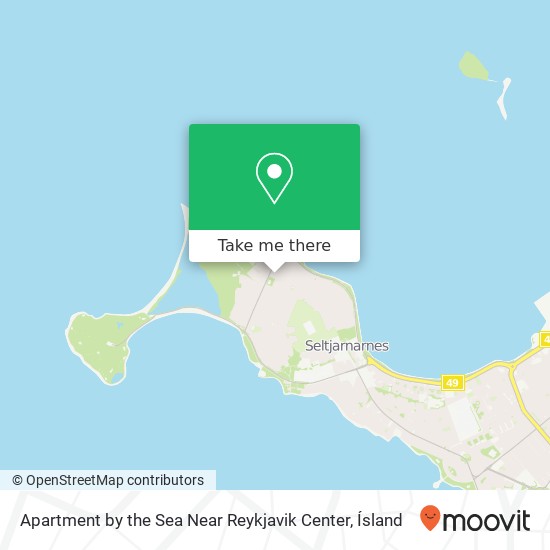 Apartment by the Sea Near Reykjavik Center map