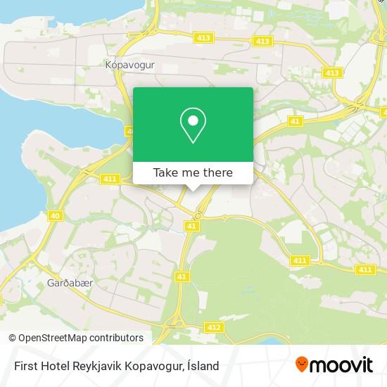 Mapa First Hotel Reykjavik Kopavogur
