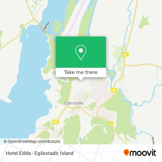 Mapa Hotel Edda - Egilsstadir