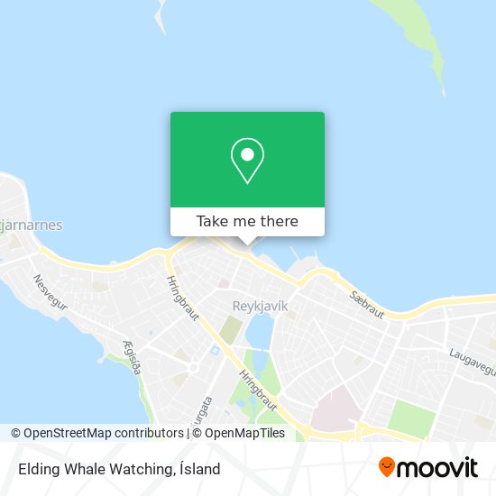 Elding Whale Watching map