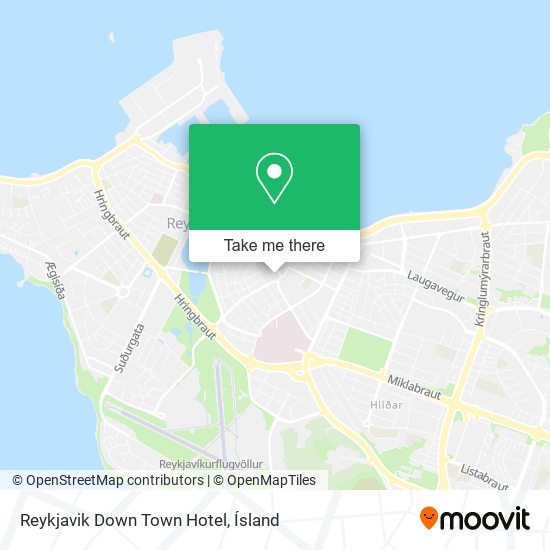 Reykjavik Down Town Hotel map
