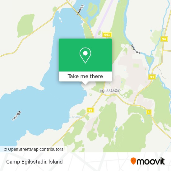 Mapa Camp Egilsstadir