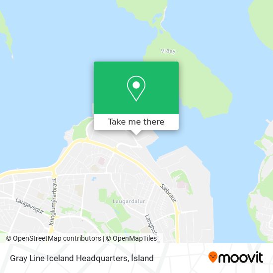 Gray Line Iceland Headquarters map