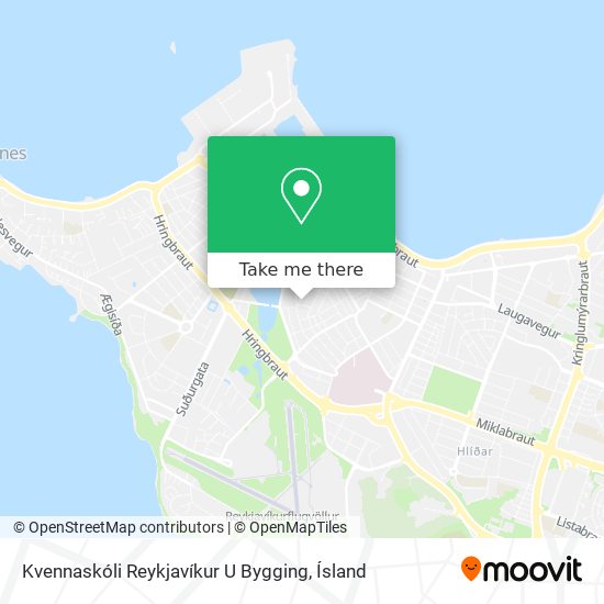 Mapa Kvennaskóli Reykjavíkur U Bygging