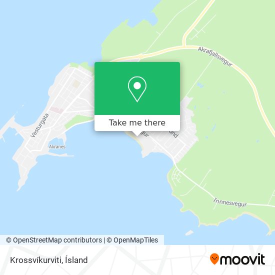 Krossvíkurviti map