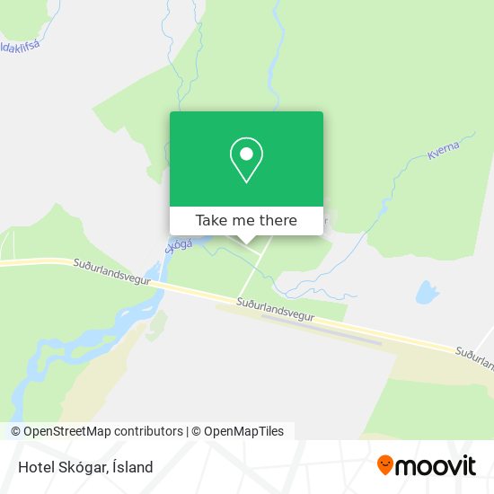 Hotel Skógar map