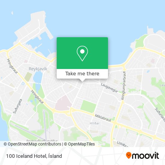 100 Iceland Hotel map