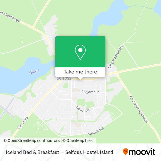 Iceland Bed & Breakfast — Selfoss Hostel map
