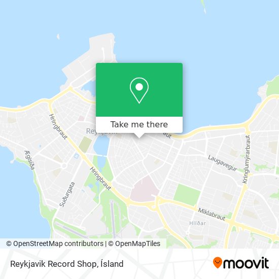Mapa Reykjavik Record Shop
