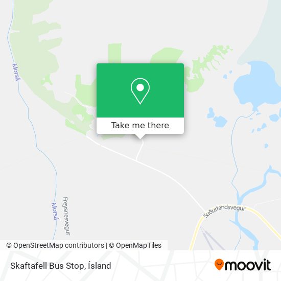 Mapa Skaftafell Bus Stop