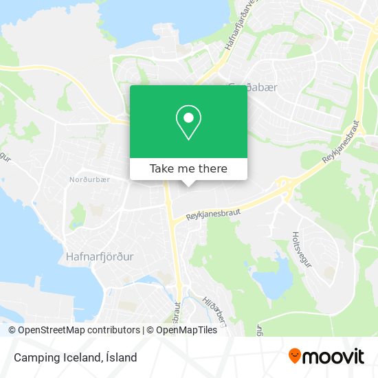 Mapa Camping Iceland