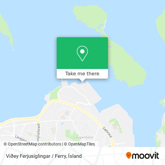 Viðey Ferjusiglingar / Ferry map