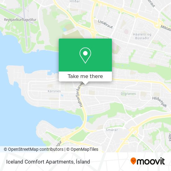 Iceland Comfort Apartments map