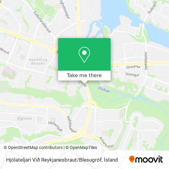 Hjólateljari Við Reykjanesbraut / Blesugróf map
