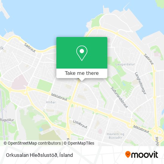 Orkusalan Hleðslustöð map