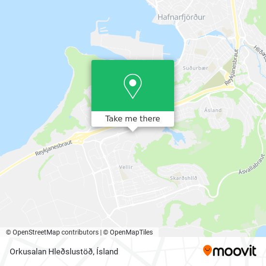 Orkusalan Hleðslustöð map